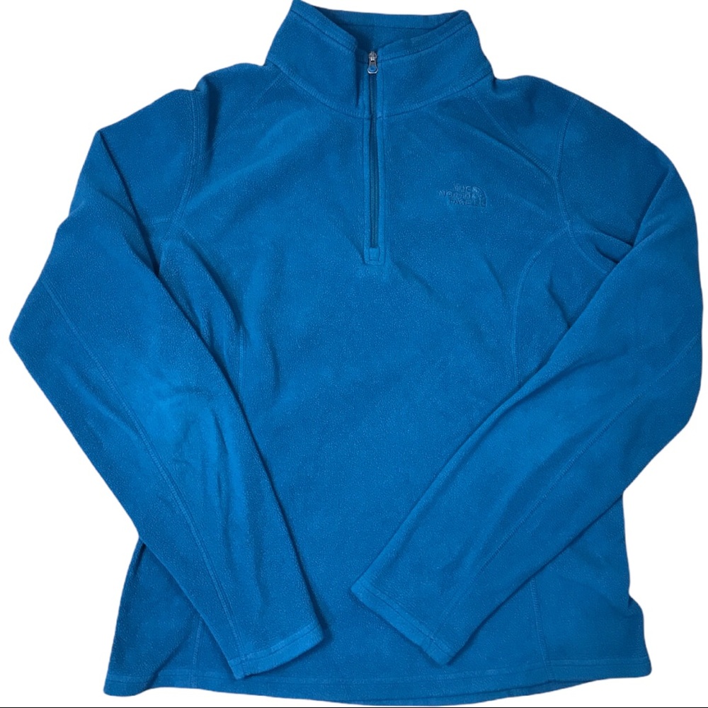 The North Face Quarter-Zip Fleece Jacket Teal M